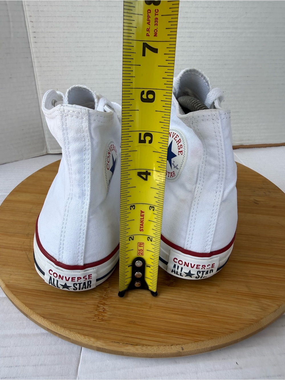 Converse Chuck Taylor All Star Hi Mens Size 8 White Red Athletic Shoes Sneakers - Picture 3 of 13